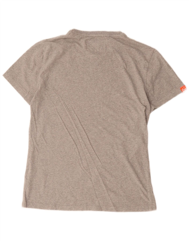Superdry T-shirt top mellem grå bomuld til mænd