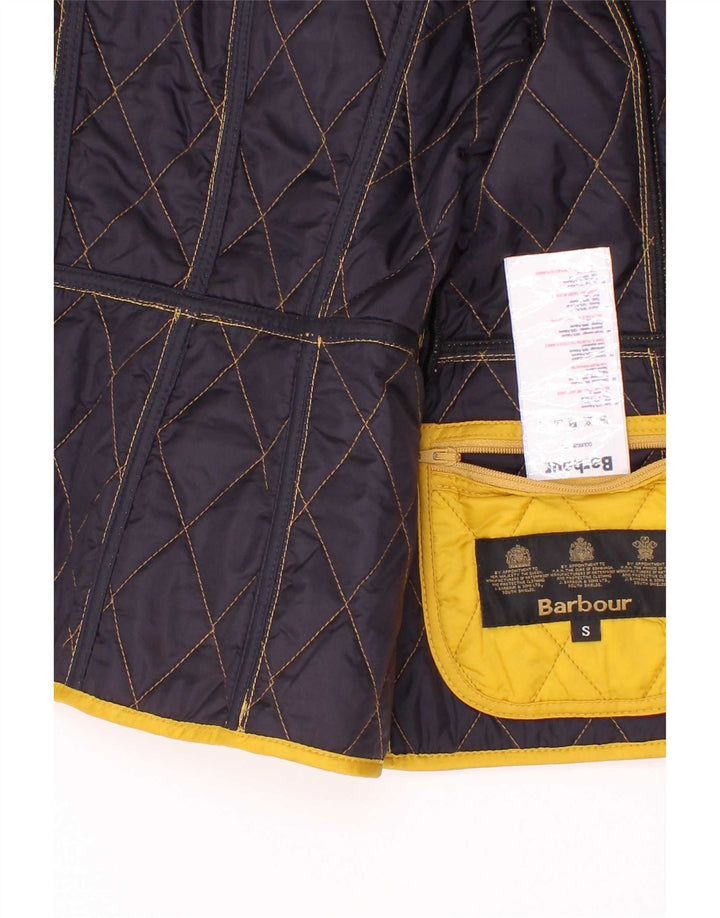 Barbour Piger Quiltet Jakke 5-6 År Lille Gul Colourblock Polyamid
