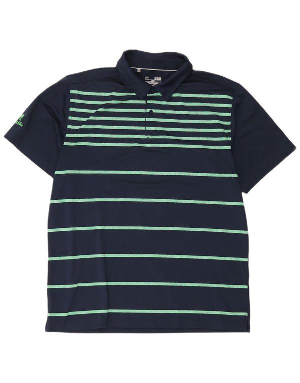Under Armour Herre Heat Gear Polo Shirt XL Marineblå stribet