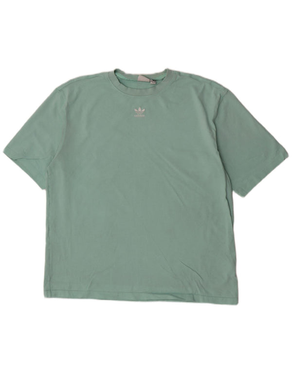 Adidas Dame Oversized T-Shirt Top UK 8/10 Small Green Bomuld