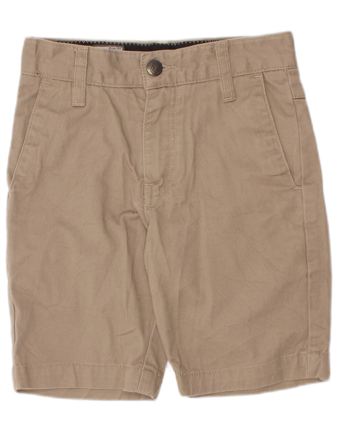 Volcom Boys Chino Shorts 7-8 år W22 Beige Bomuld