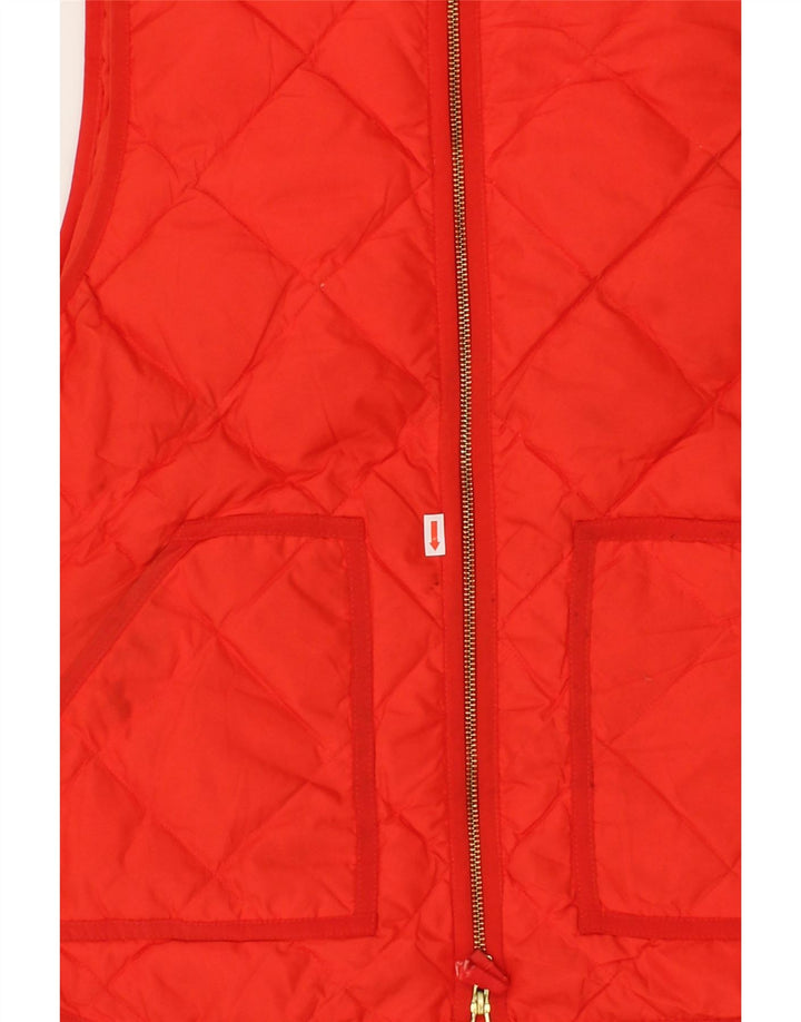 J. CREW Womens Padded Gilet UK 10 Small Red Polyester Vintage J. Crew and Second-Hand J. Crew from Messina Hembry 
