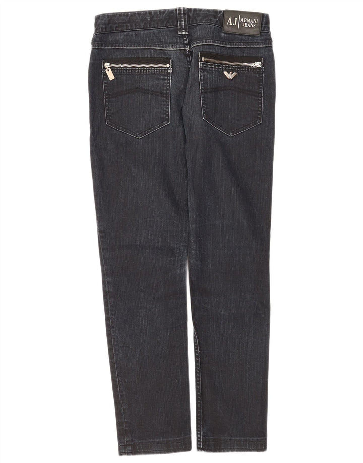 Armani Dame Slim Jeans W27 L28 Marineblå Bomuld