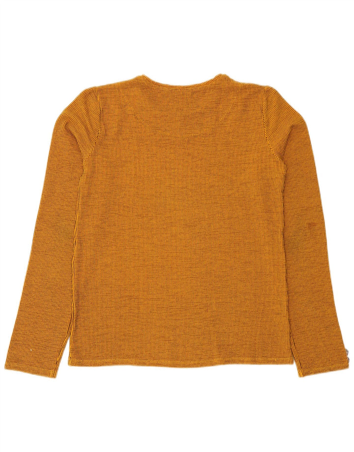 Zara Dame Top Langærmet UK 12 Medium Orange Stribet