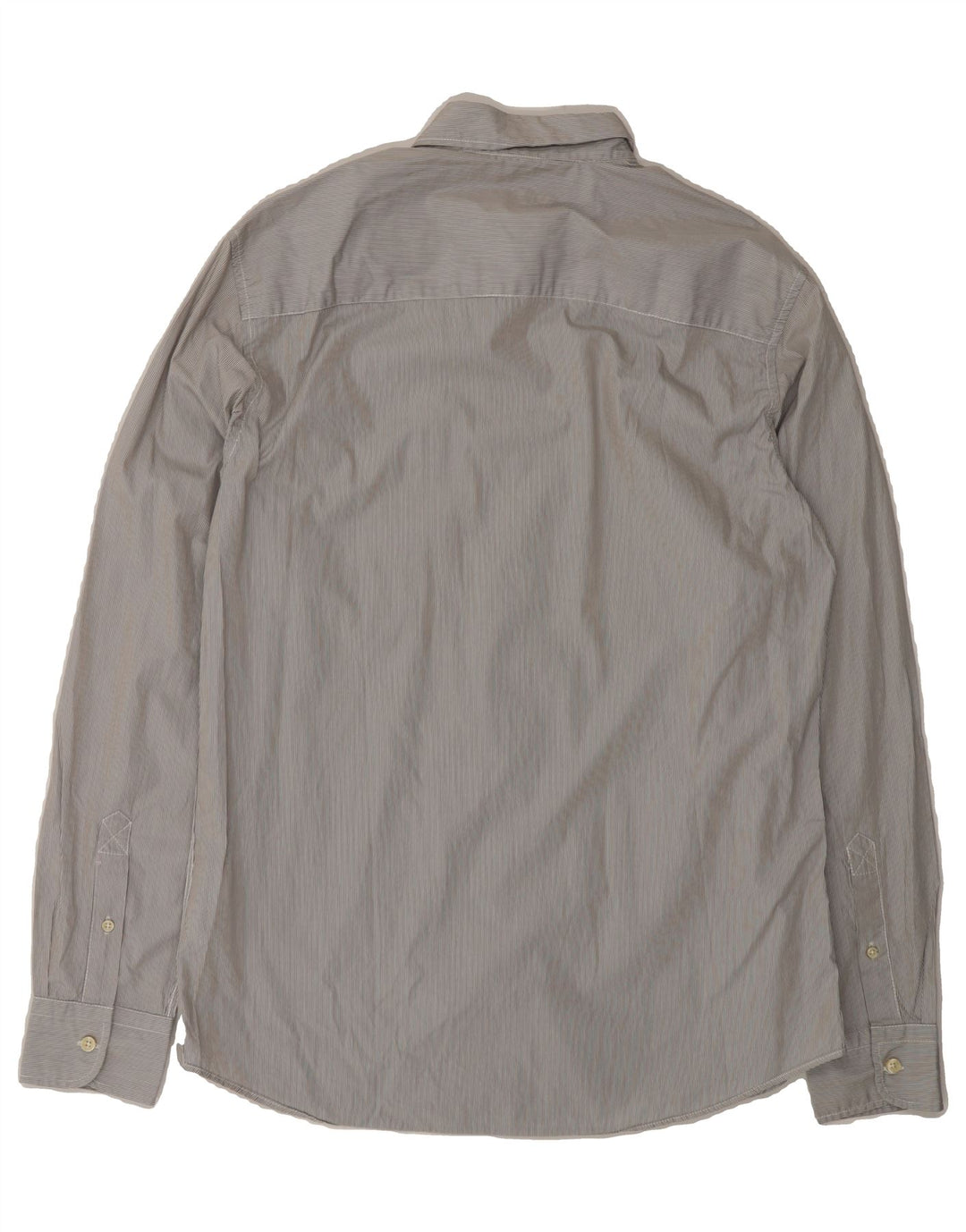 NORTH SAILS Mens Shirt Large Grey Pinstripe Cotton Vintage North Sails and Second-Hand North Sails from Messina Hembry 