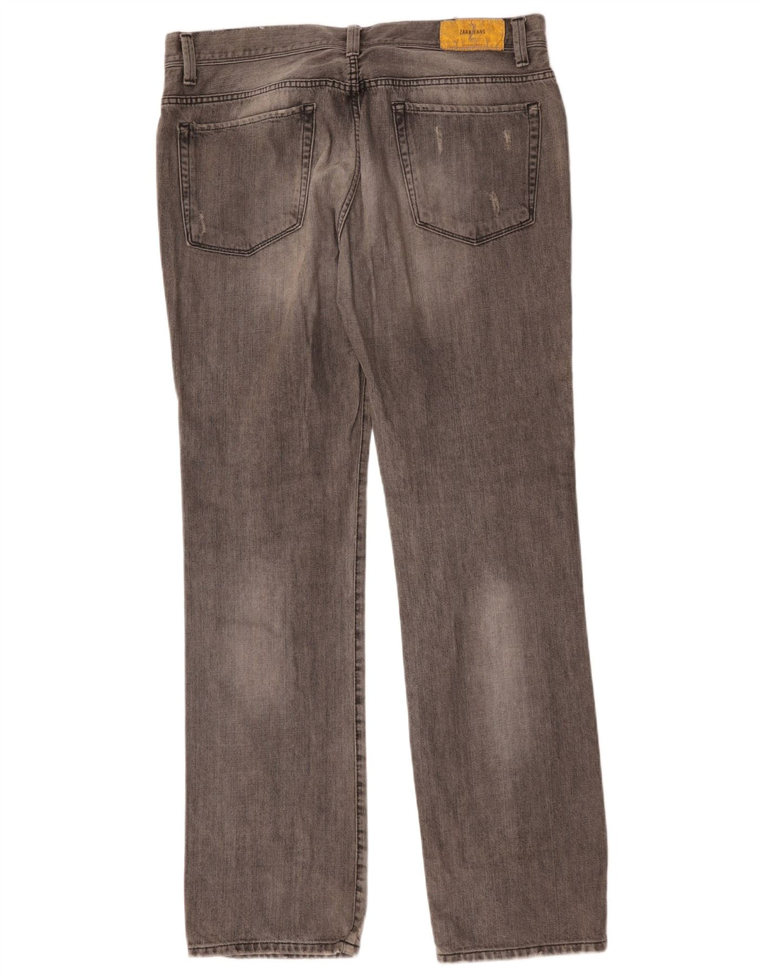 Zara Straight Jeans til mænd EU 38 Small W38 L35 Grå Bomuld
