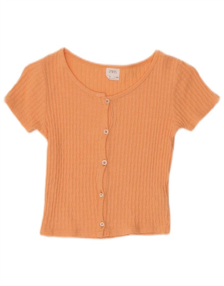 Zara Piger Kortærmet Crop Top 8-9 år Orange