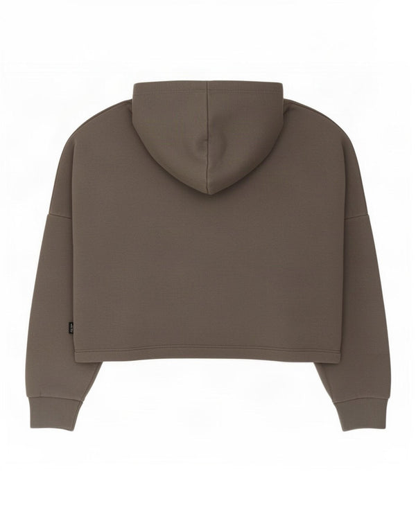 Puma Girls Crop Graphic Hoodie Jumper 11-12 år Grå Bomuld