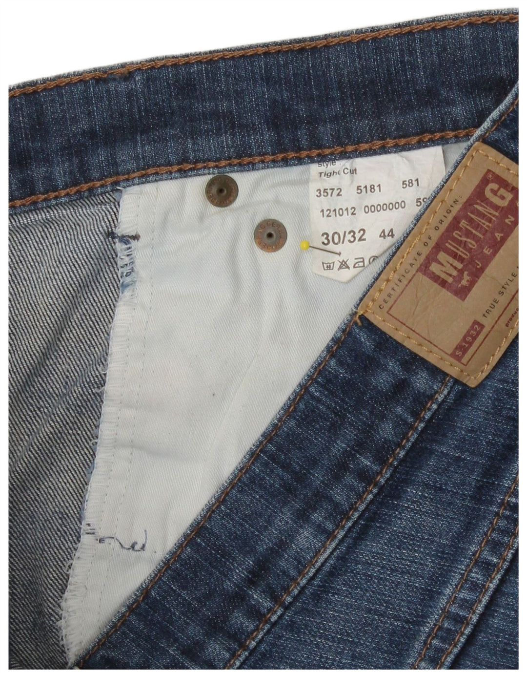 Mustang Dame Bootcut Jeans W30 L29 Blå Bomuld