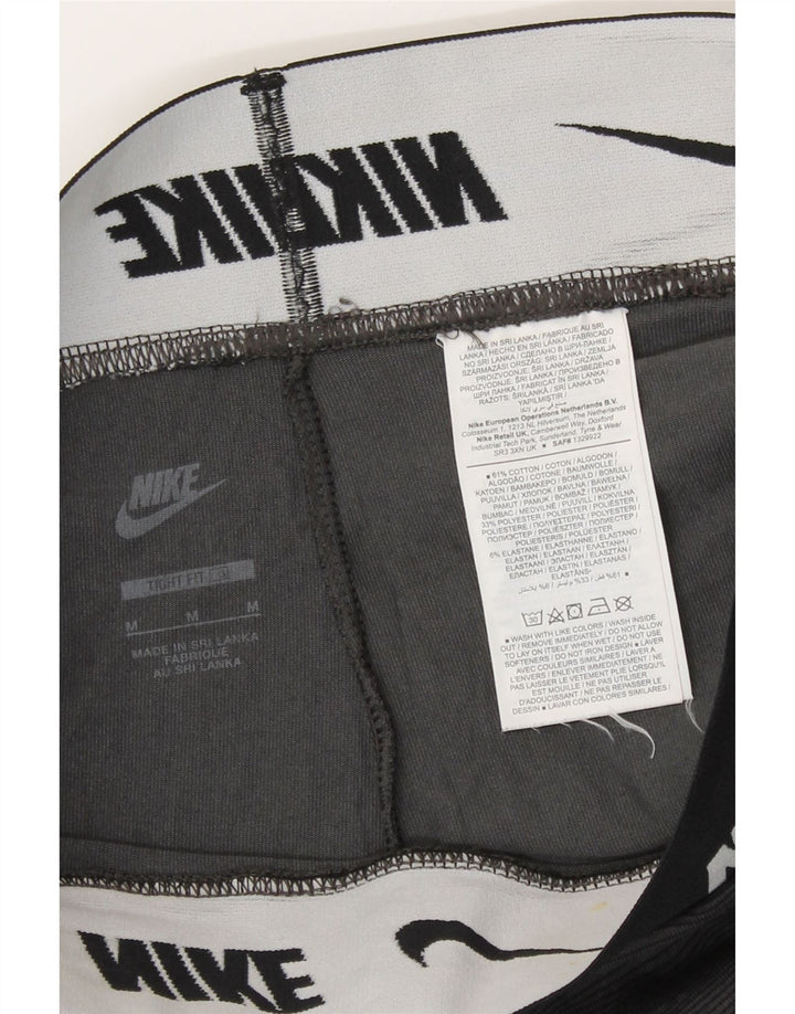 Nike Dame Tight Fit Grafiske Leggings UK 12 Medium Grey Colourblock