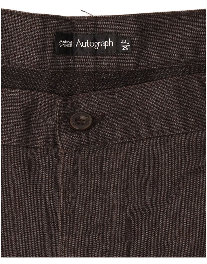 Marks & Spencer Herre Autograph Casual Bukser W44 L29 Brun sildeben
