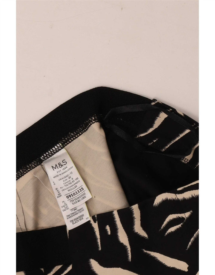 Marks & Spencer Dame Capri Bukser UK 12 Medium W30 L21 Sort