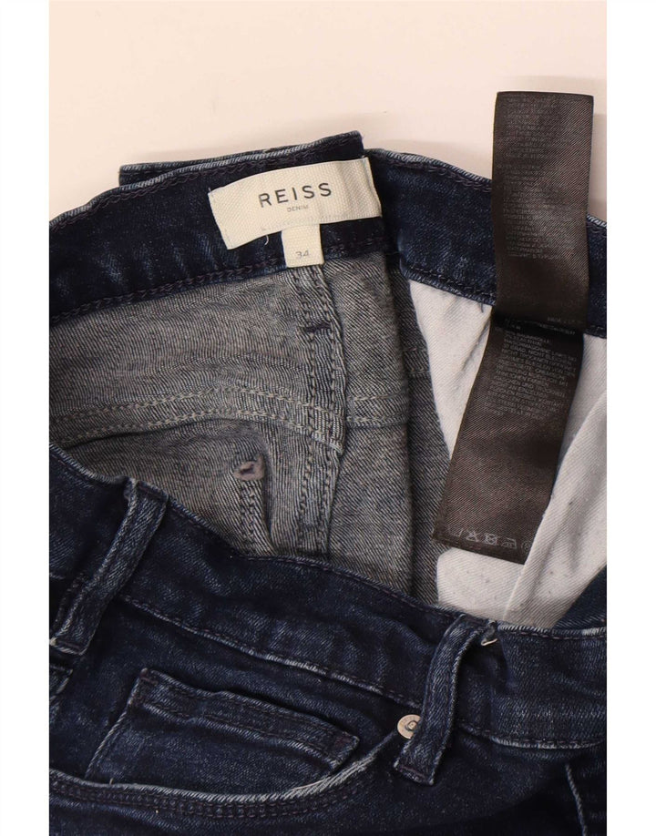 Reiss Slim Jeans til mænd W34 L30 Marineblå bomuld