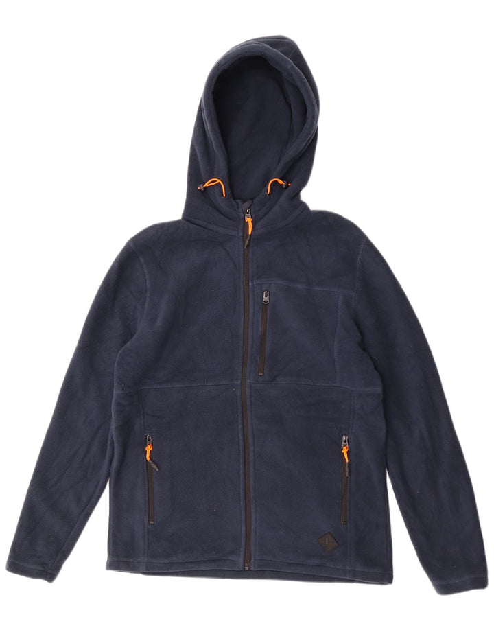 Saltrock Fleecejakke med hætte til mænd UK 38 Medium Navy Blue Polyester