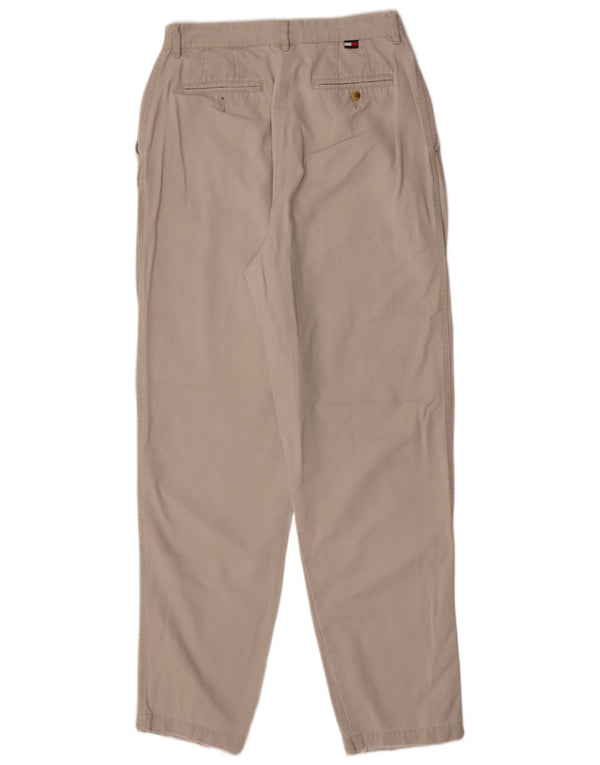 Tommy Hilfiger Højtaljede Chinobukser til kvinder UK 10 Large W28 L32 Beige