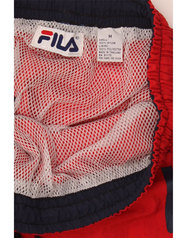 Fila Herre grafiske sportsshorts Medium rød nylon