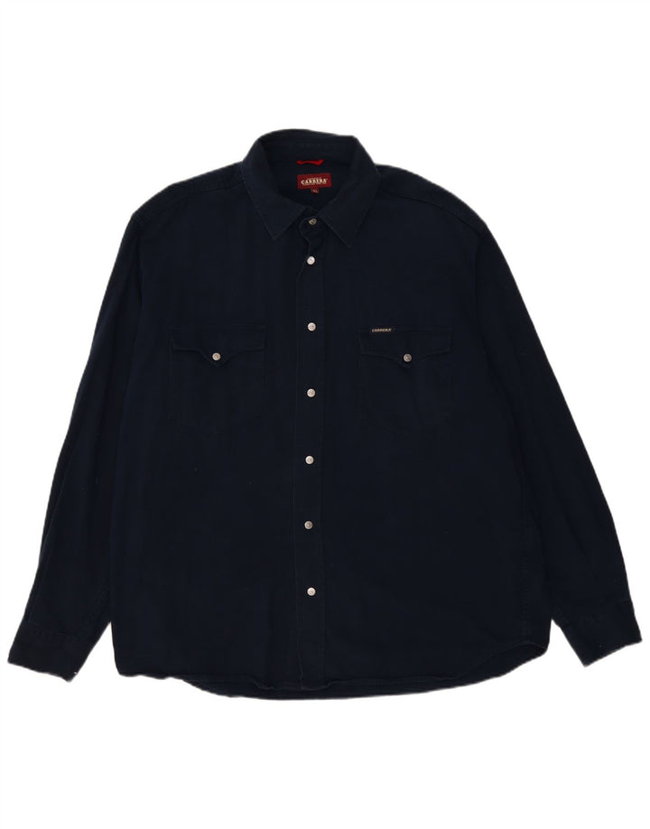 CARRERA herreskjorte XL marineblå bomuld