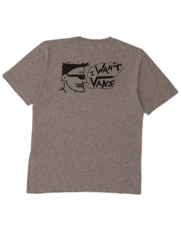 VANS Drenge Custom Fit grafisk T-shirt Top 10-11 år Medium Grå Flecked