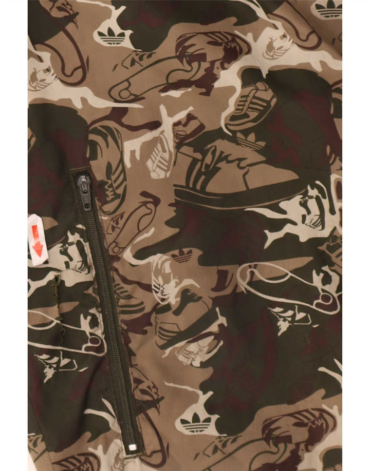 Adidas Træningsdragt med hætte til mænd Topjakke Medium Khaki Camouflage Polyester