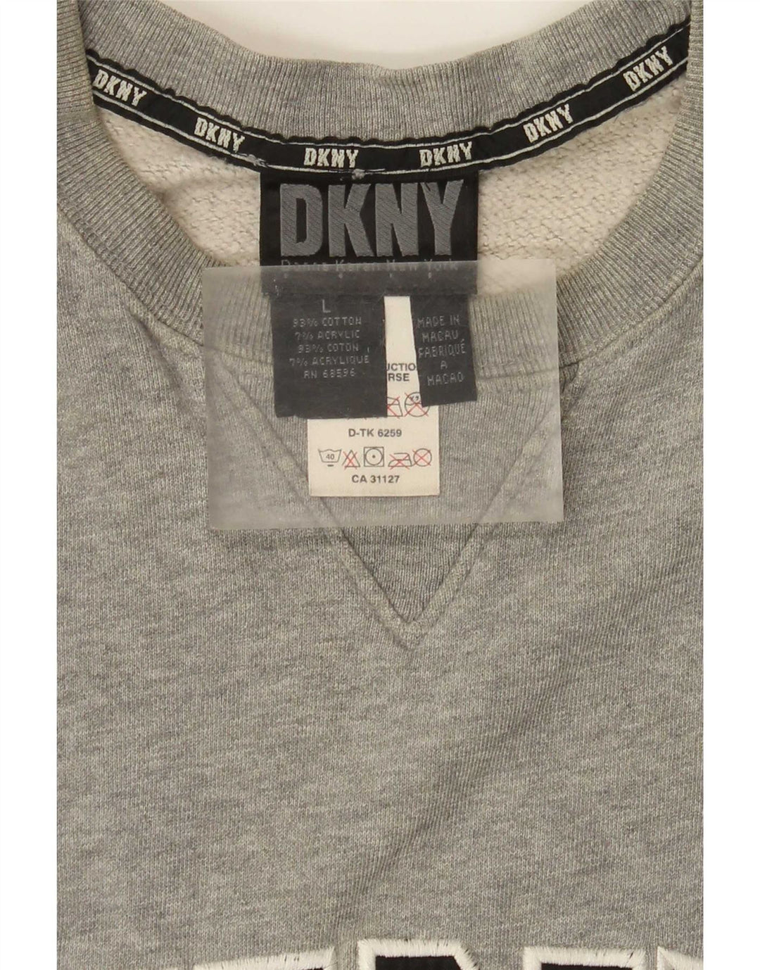 Dkny Herre Grafisk Sweatshirt Jumper Stor Grå Bomuld