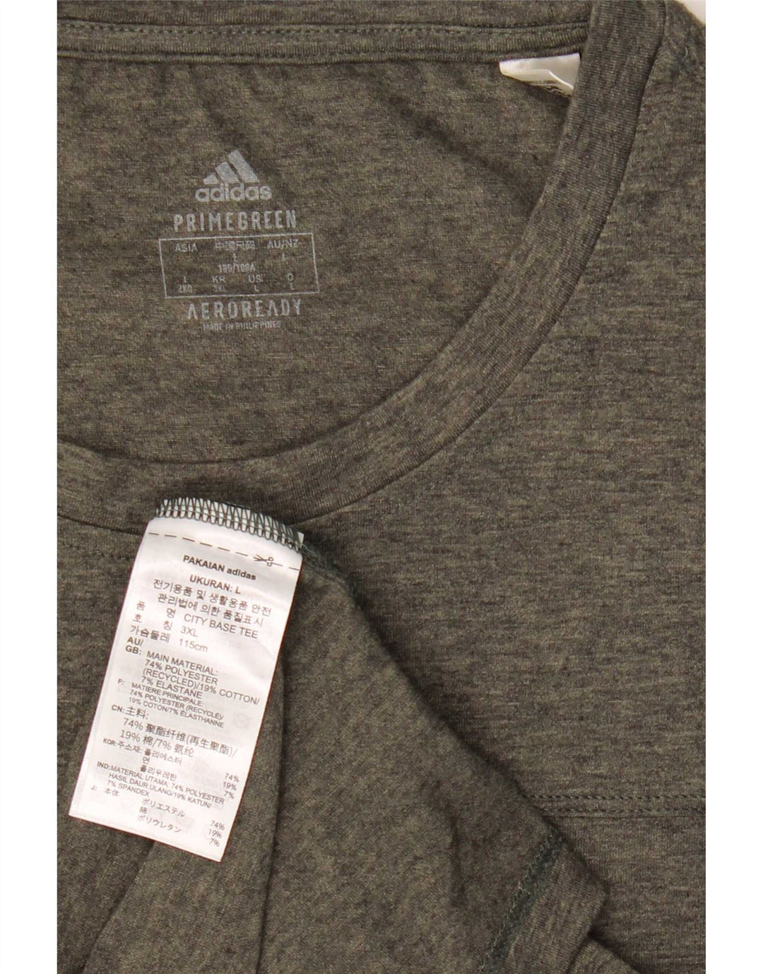 Adidas Herre Aeroready T-Shirt Top Stor Grå Polyester