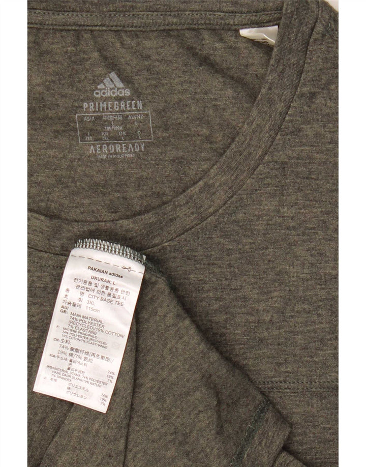 Adidas Herre Aeroready T-Shirt Top Stor Grå Polyester