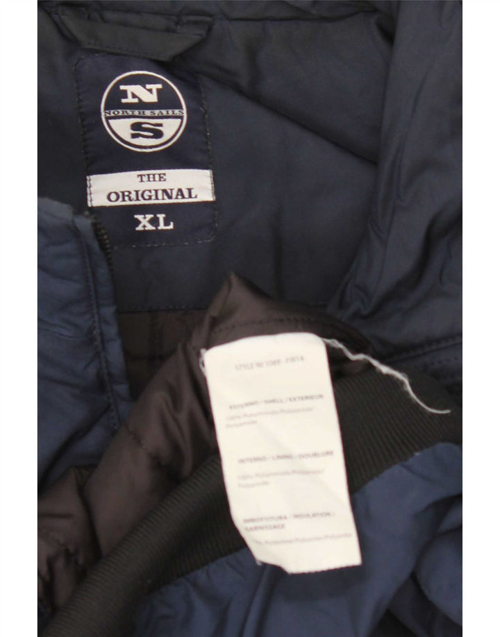 North Sails Herre Bomber Jacket UK 42 XL Navy Blue Colourblock Polyamid