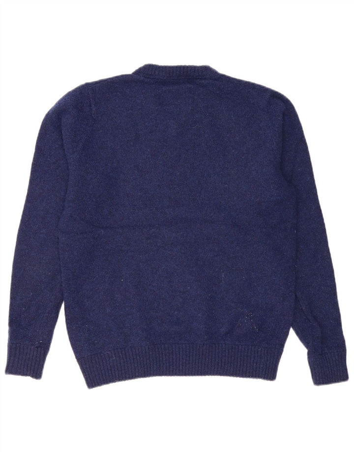 Besætningstøj Herre V-hals sweater lille marineblå lammeuld