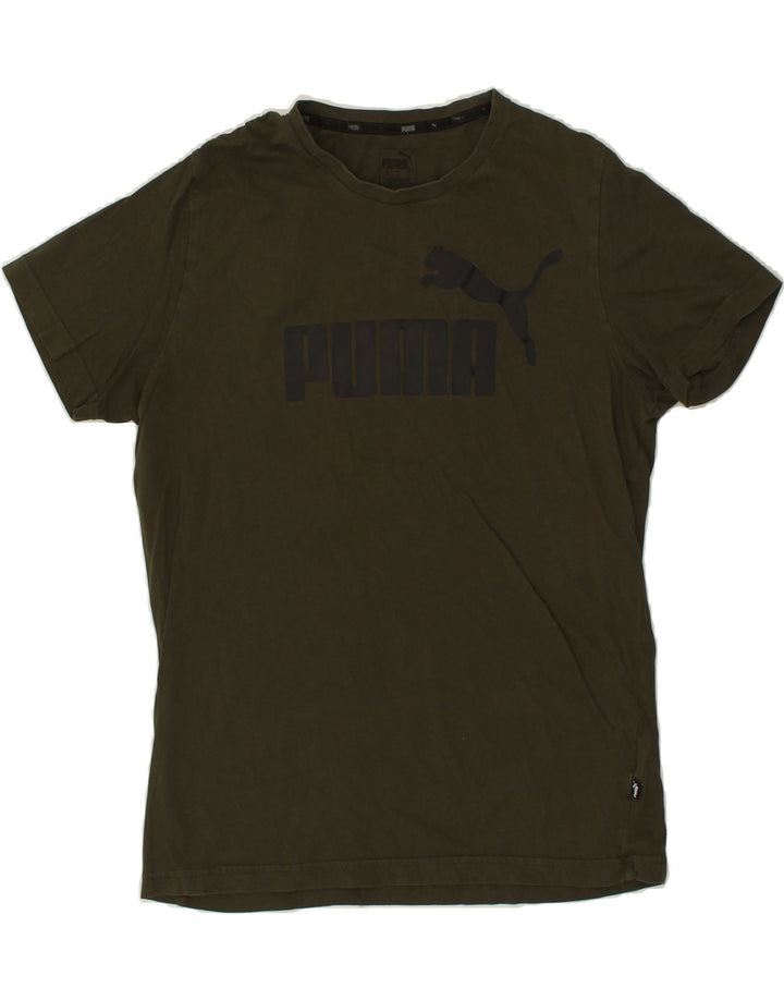 PUMA Mens Graphic T-Shirt Top Large Green Cotton Vintage Puma and Second-Hand Puma from Messina Hembry 