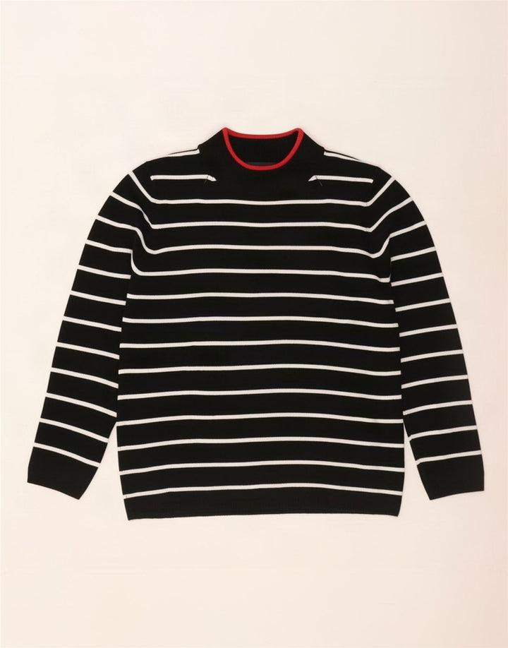 Marks & Spencer Dame Turtle Neck Jumper Sweater UK 14 Medium Black