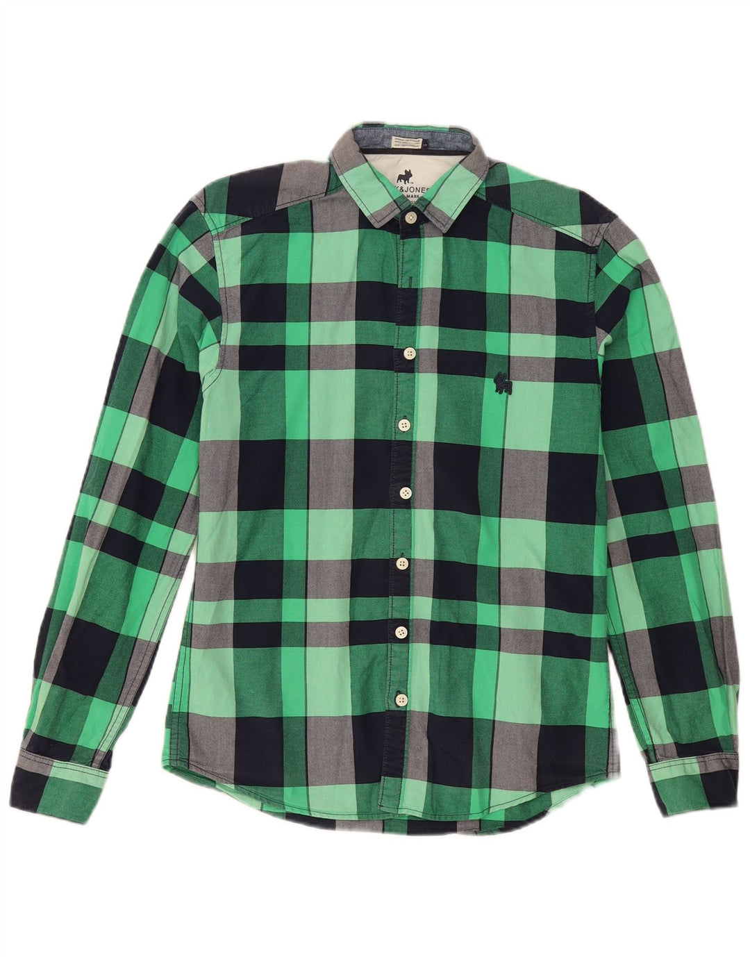 Jack & Jones herre flannel skjorte lille grøn ternet bomuld