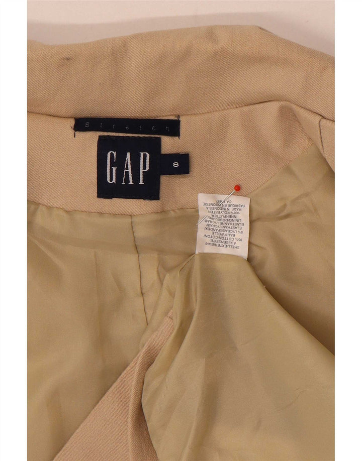 Gap Dame 5 Button Blazer Jacket UK 8 Small Beige Bomuld