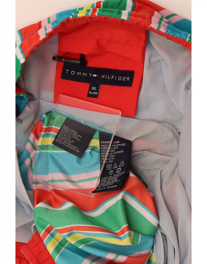 Tommy Hilfiger Badeshorts til mænd XL Flerfarvet stribet polyester