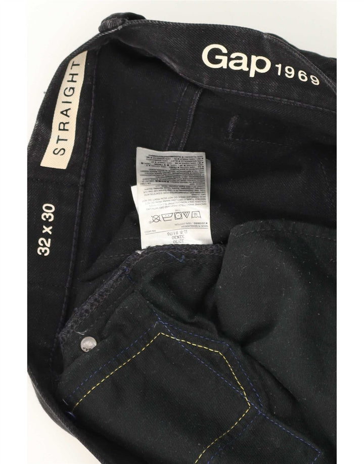 Gap Straight Jeans til mænd W32 L30 Sort bomuld