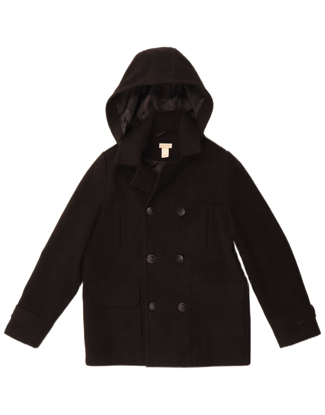 Monsoon Boys Hooded Pea Coat 11-12 år sort polyester