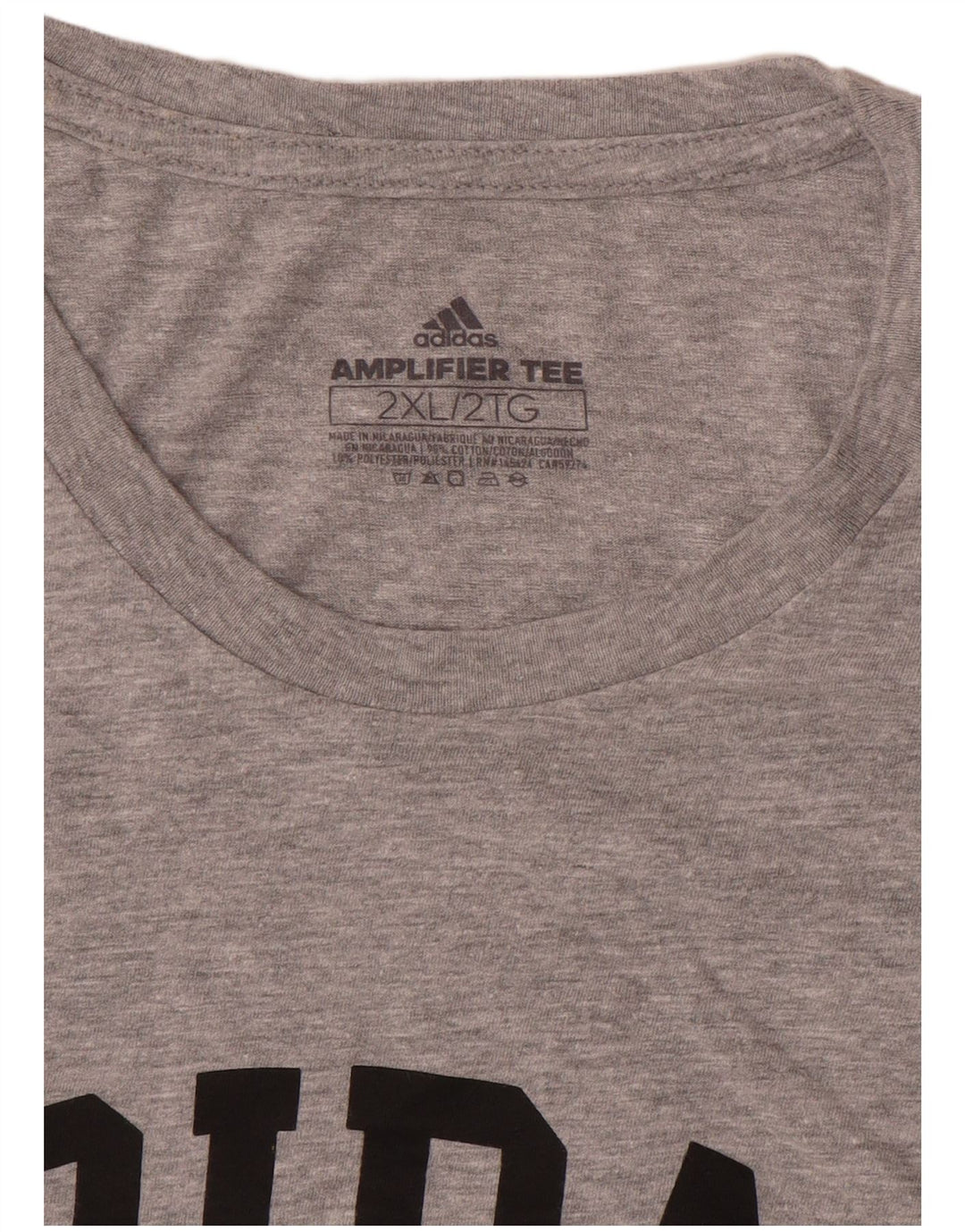Adidas Herre grafisk T-shirt Top 2XL Grå