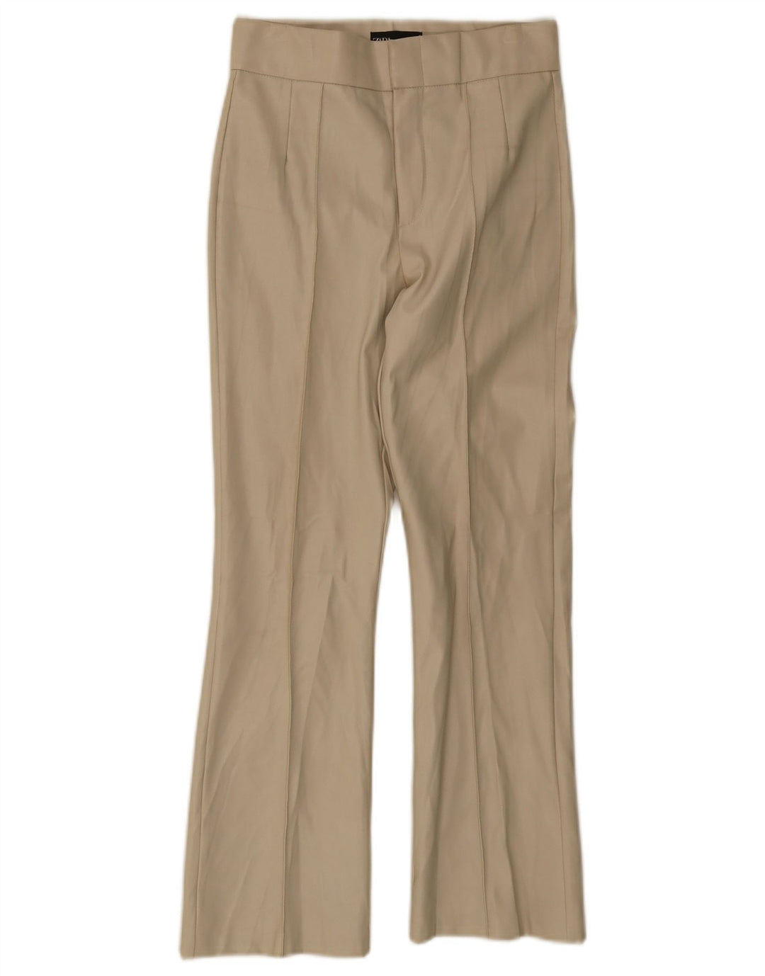 Zara Lige Casual bukser til kvinder Small W26 L26 Beige Polyester