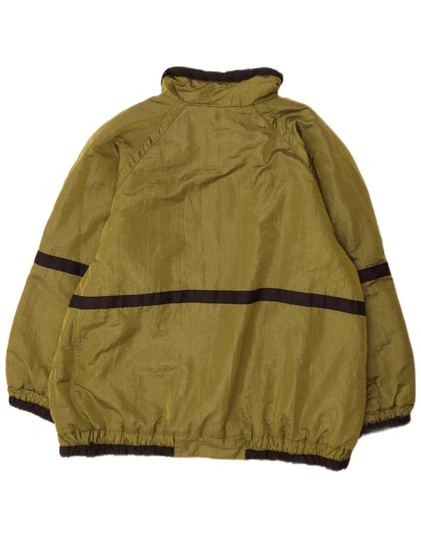 Vintage Herre Windbreaker Jacket UK 44 2XL Grøn Colourblock Polyester