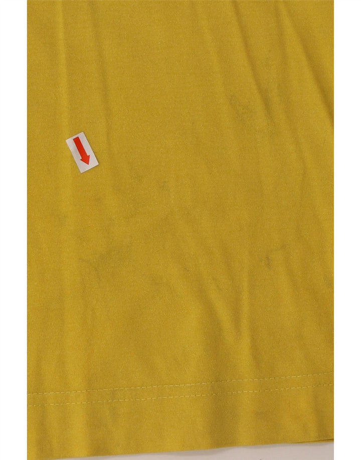 PUMA Mens Graphic T-Shirt Top Medium Yellow