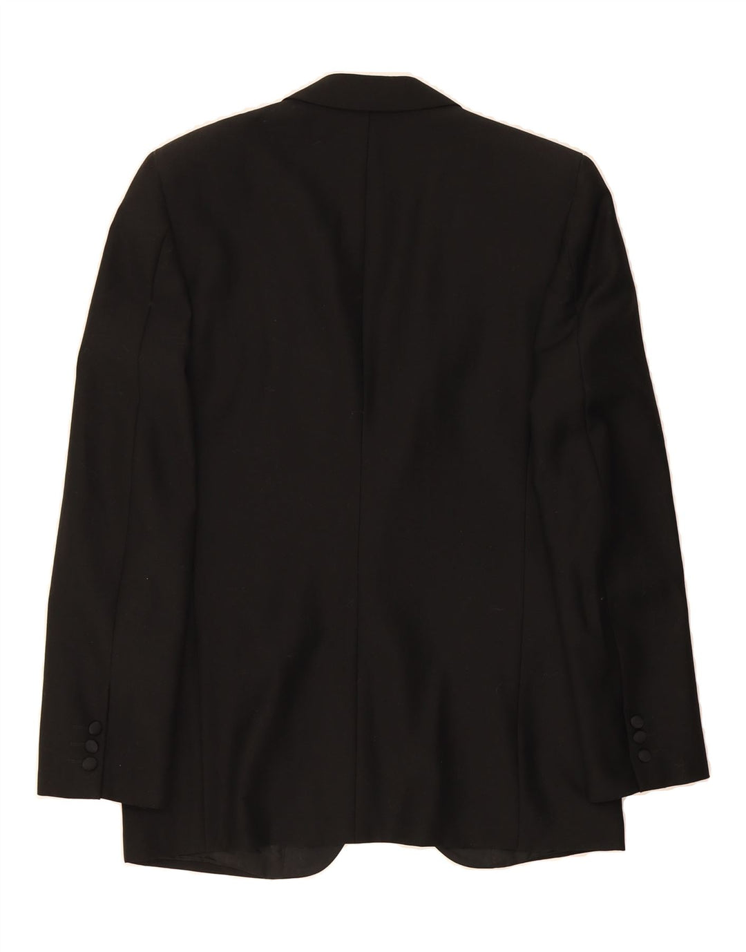 SAN REMO Mens 1 Button Blazer Jacket IT 48 Medium Black Wool Vintage San Remo and Second-Hand San Remo from Messina Hembry 