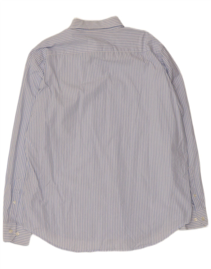 Carrera herreskjorte XL blå nålestribet bomuld