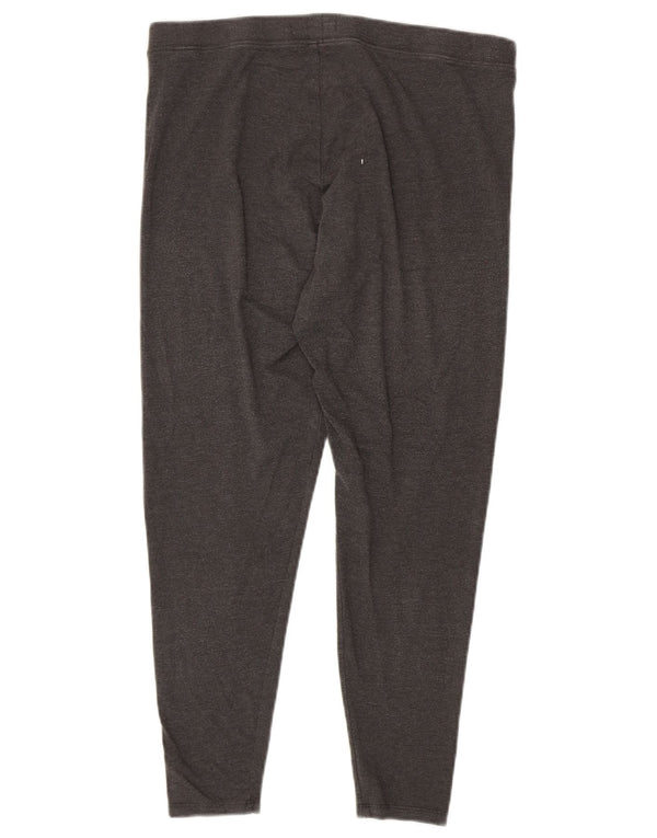 Marks & Spencer Womens Crop Leggings UK 16 Large Grey Cotton