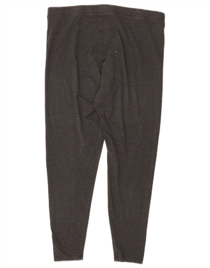 Marks & Spencer Womens Crop Leggings UK 16 Large Grey Cotton