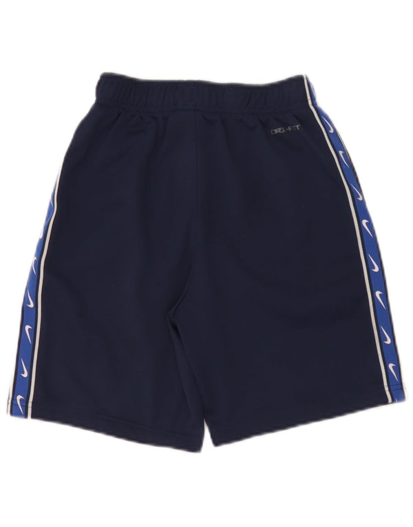 Nike Dri Fit Sportsshorts til drenge 10-11 år Medium Navy Blue Colourblock
