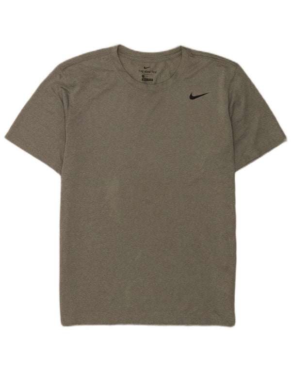 Nike herre Dri Fit T-shirt top mellemgrå polyester