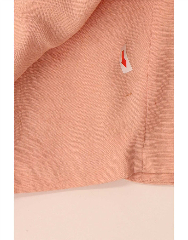 Zara Dame 1 Knap Blazer Jacket UK 14 Medium Pink Viscose