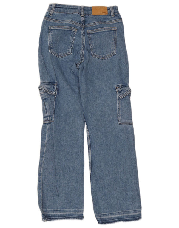 Zara Boys Cargo Straight Jeans 11-12 år W24 L26 Blå Bomuld