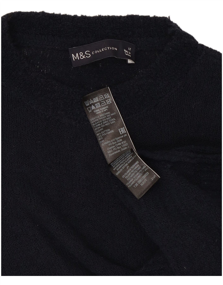 Marks & Spencer Dame sweater med rund hals DK 12 Medium Navy Blue