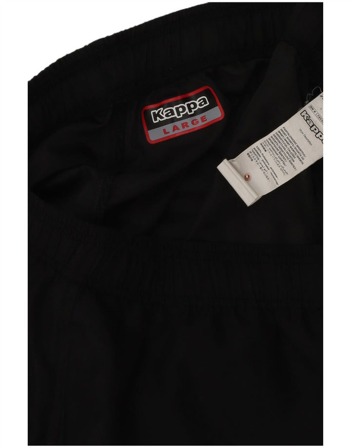 Kappa Herre grafiske sportsshorts store sorte polyester