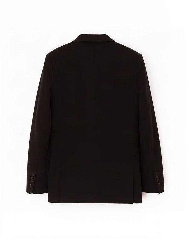 Zara Dame Oversized 3/4 ærmet åben blazerjakke UK 6 XS Sort